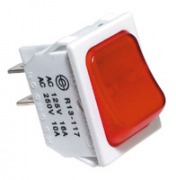  STV 101 two-circuit two-position toggle switch, 31x22mm, red